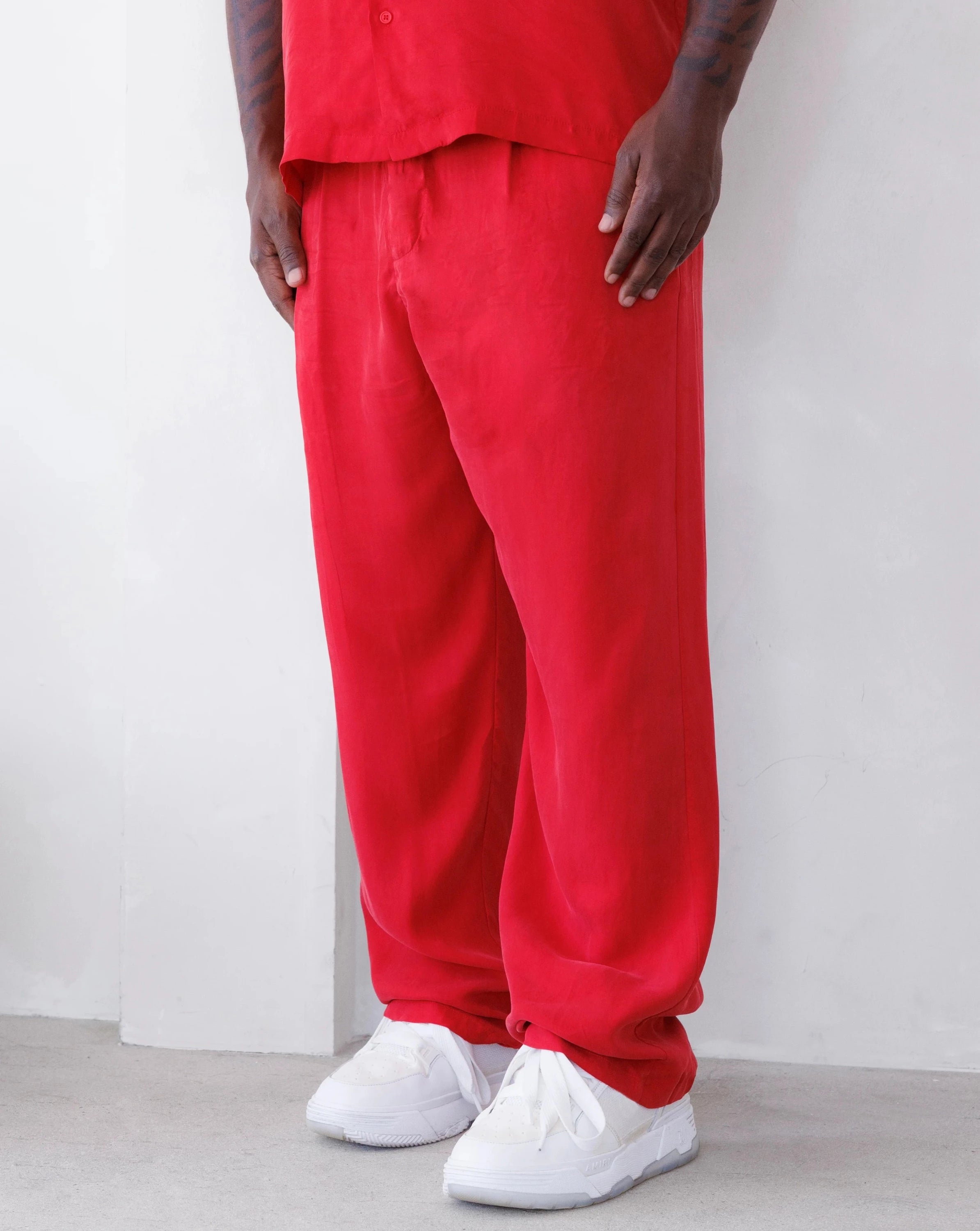PRINCE CUT CUPRO PANT IN RED