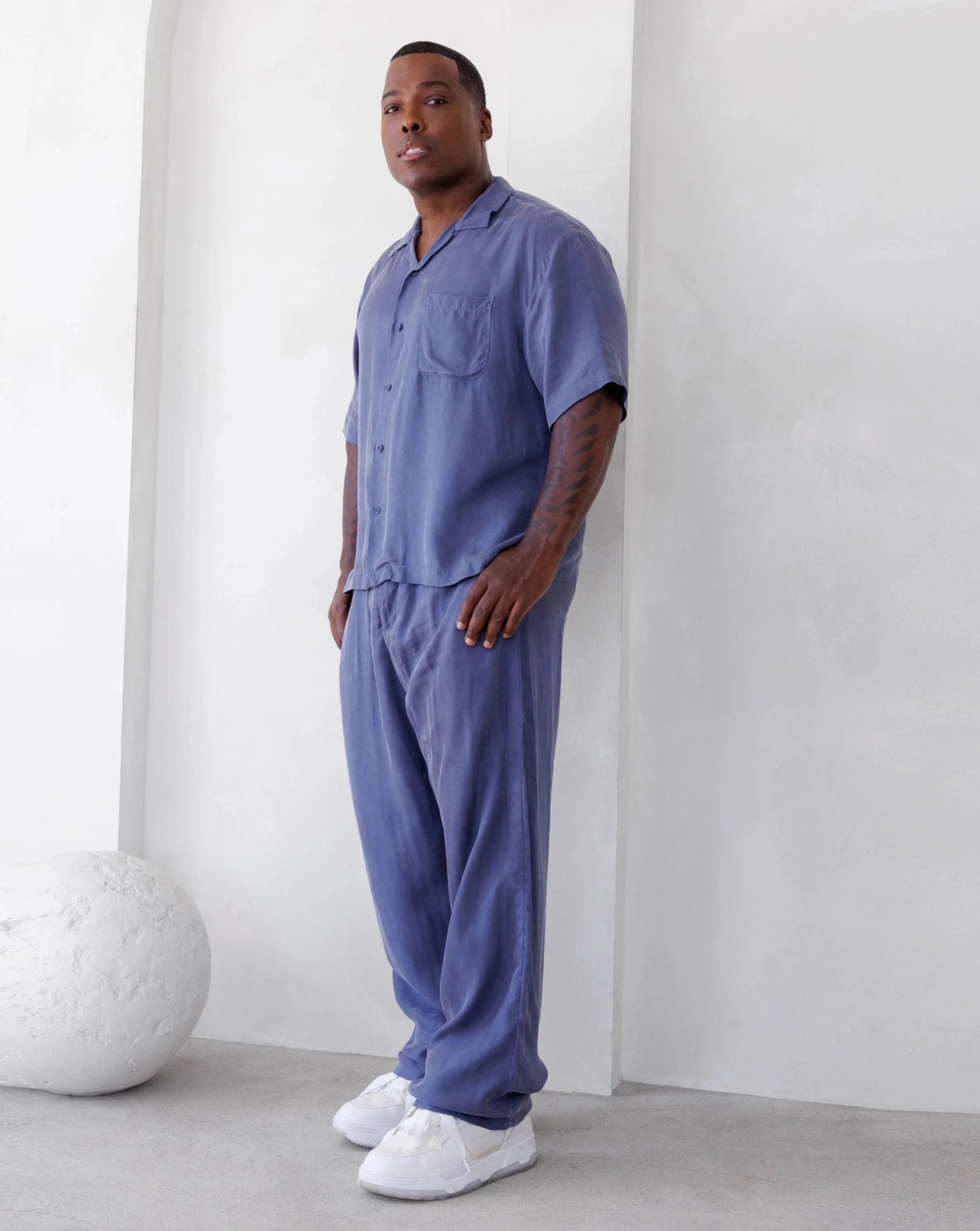 PRINCE CUT CUPRO PANT IN BLUE