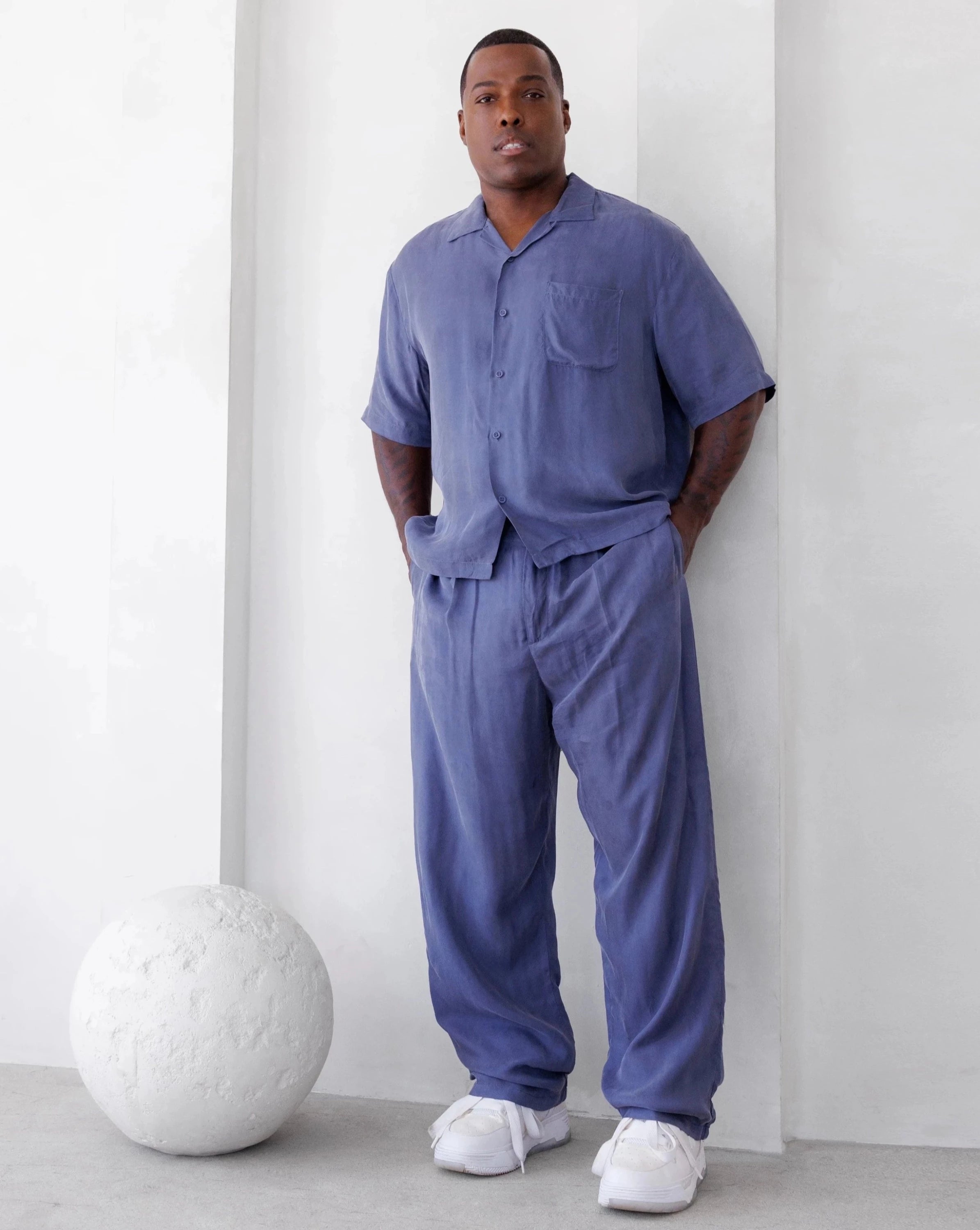 PRINCE CUT CUPRO PANT IN BLUE