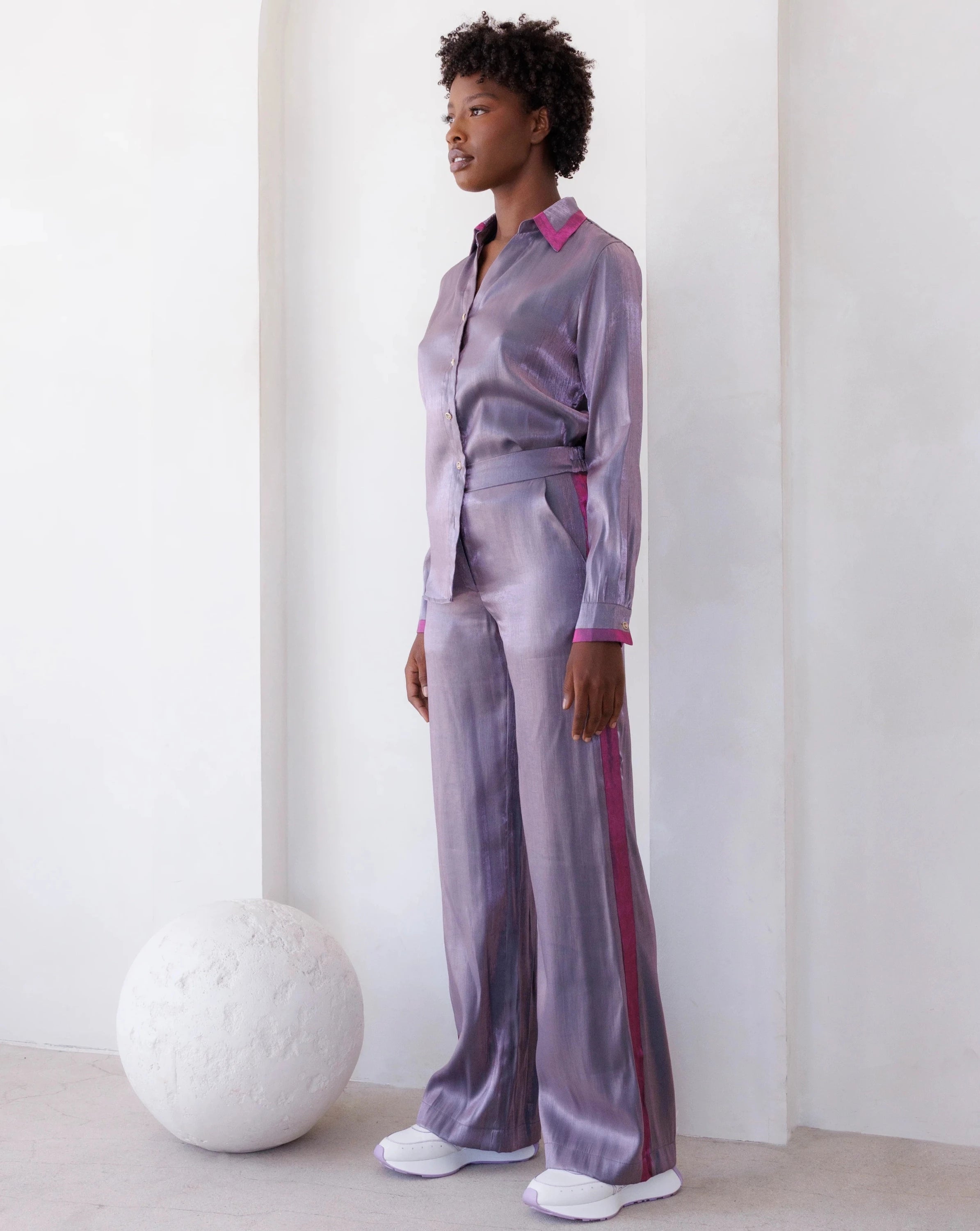 ILLUMINATED PANT IN AMETHYST