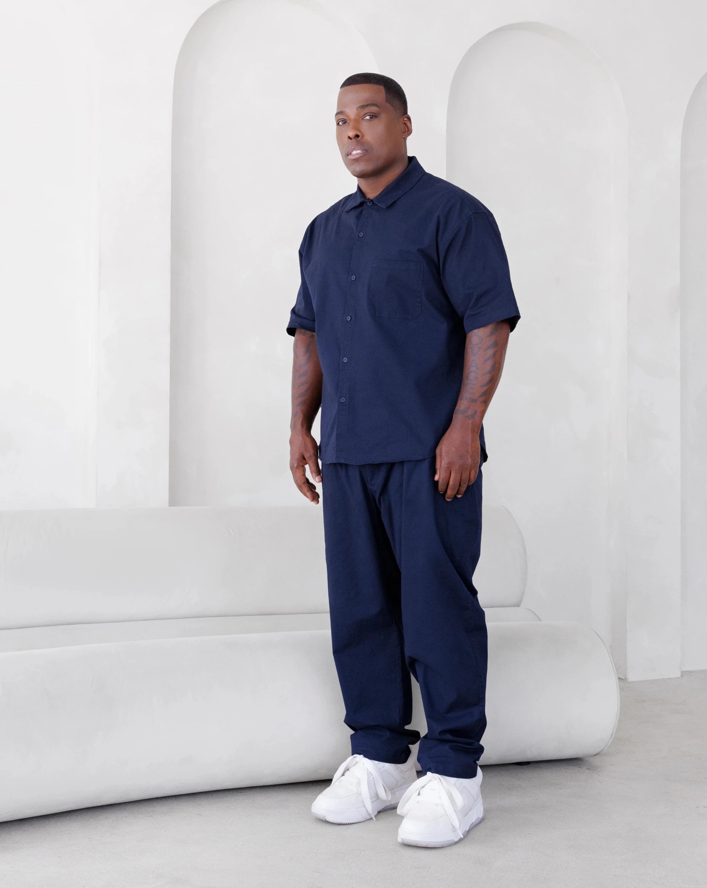 UNITED MAN COTTON PANT IN NAVY