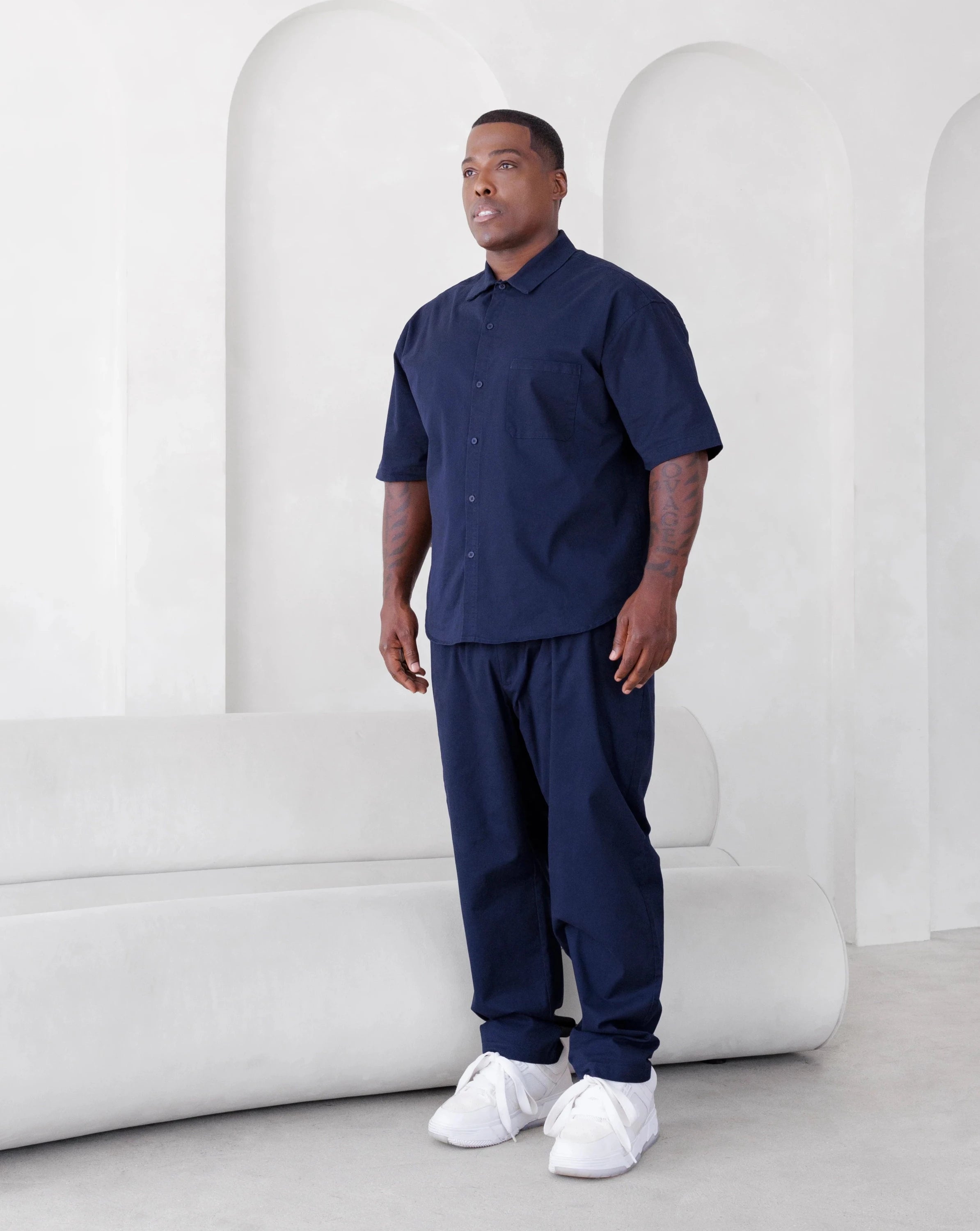 UNITED MAN COTTON PANT IN NAVY