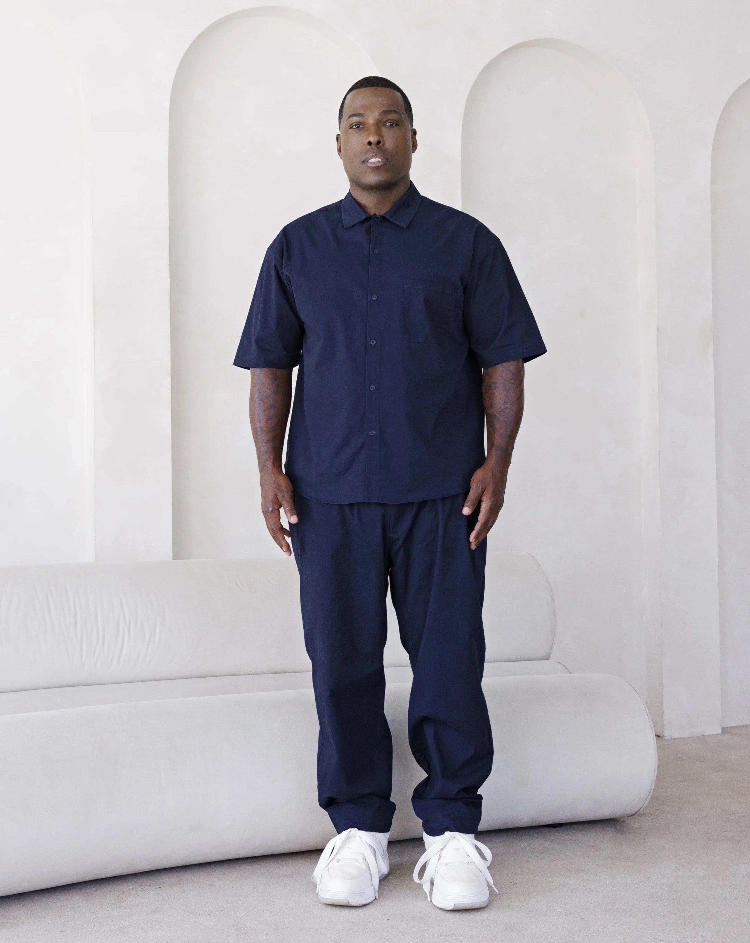 UNITED MAN COTTON PANT IN NAVY