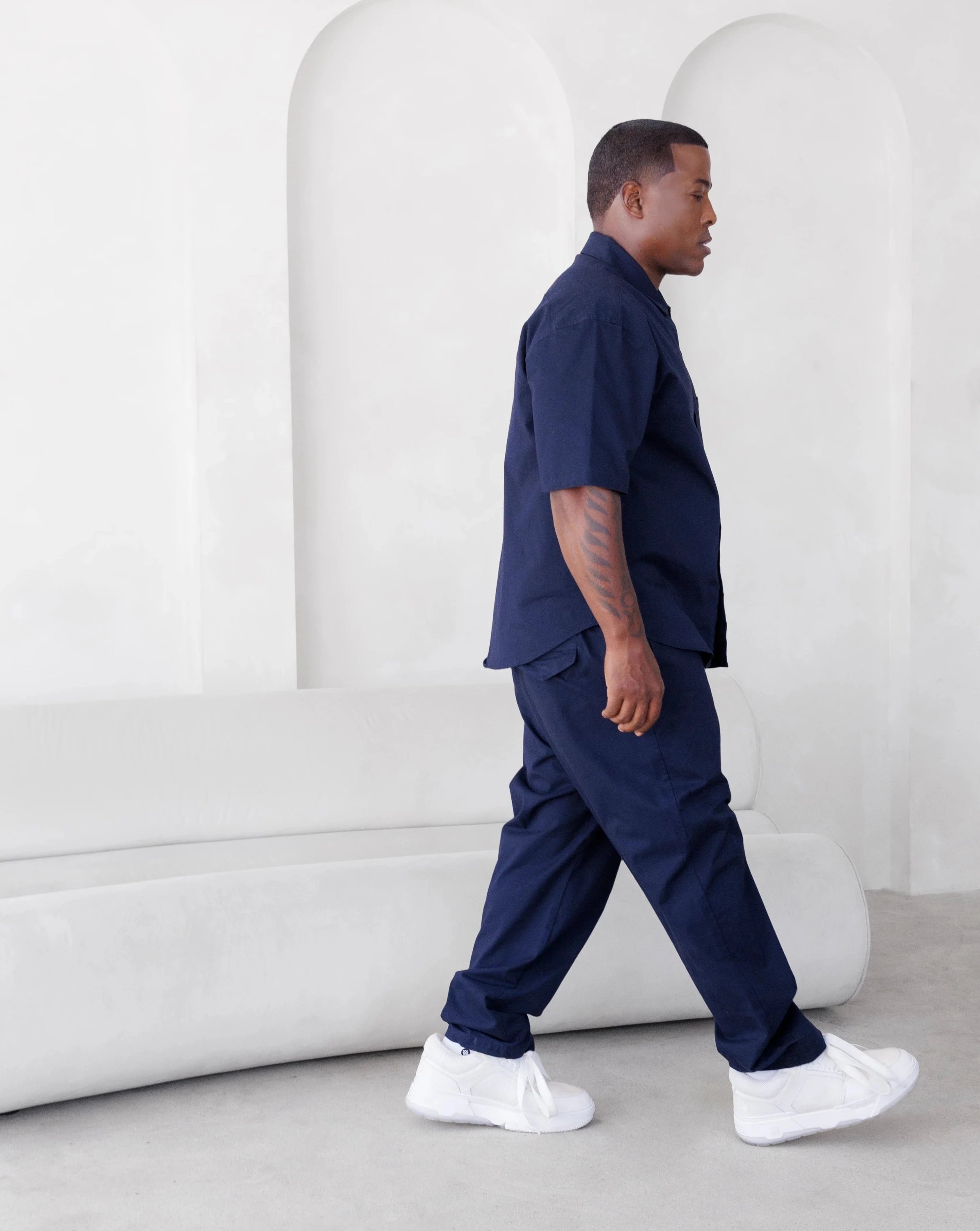 UNITED MAN COTTON PANT IN NAVY