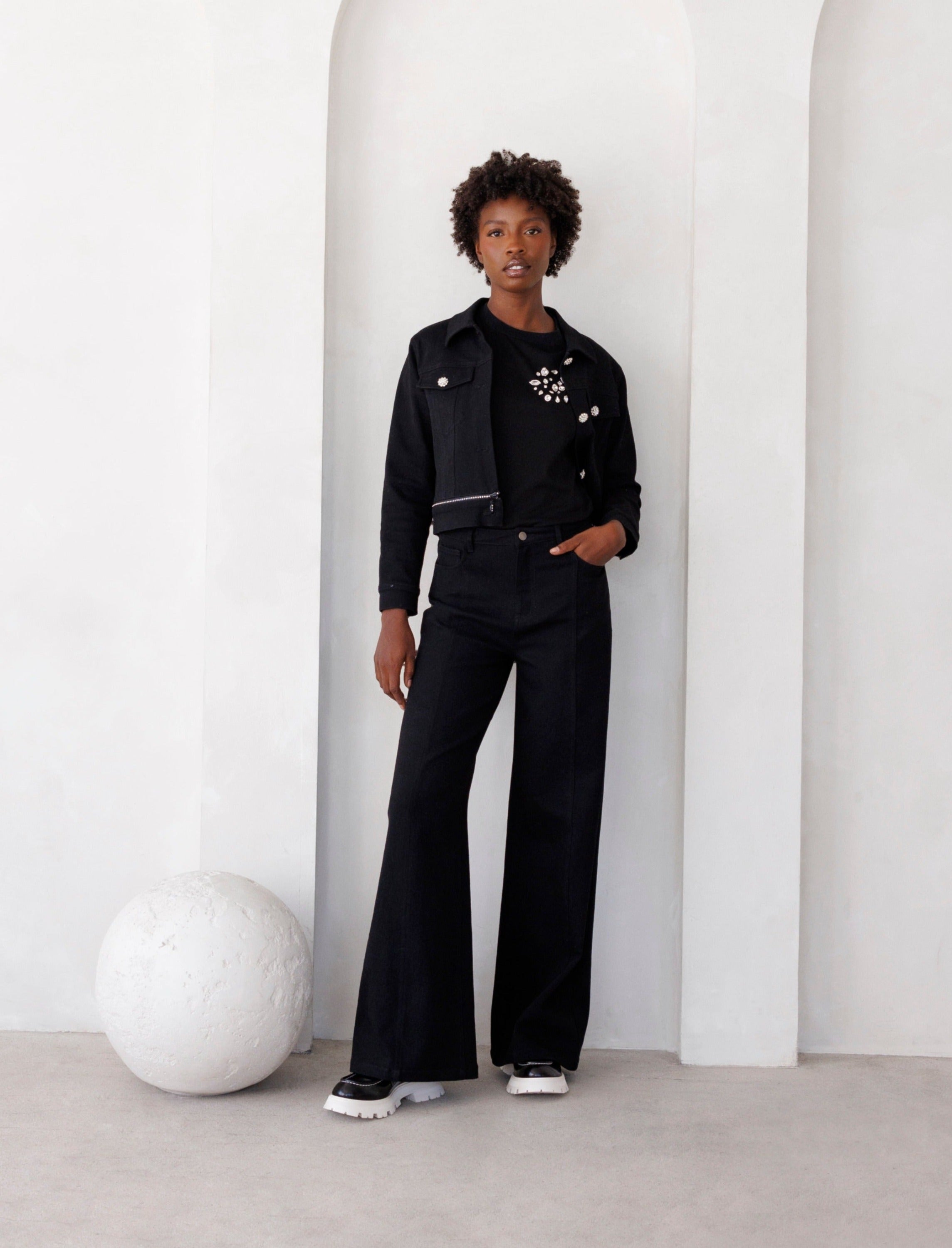 GIANNA BLACK JEAN JACKET