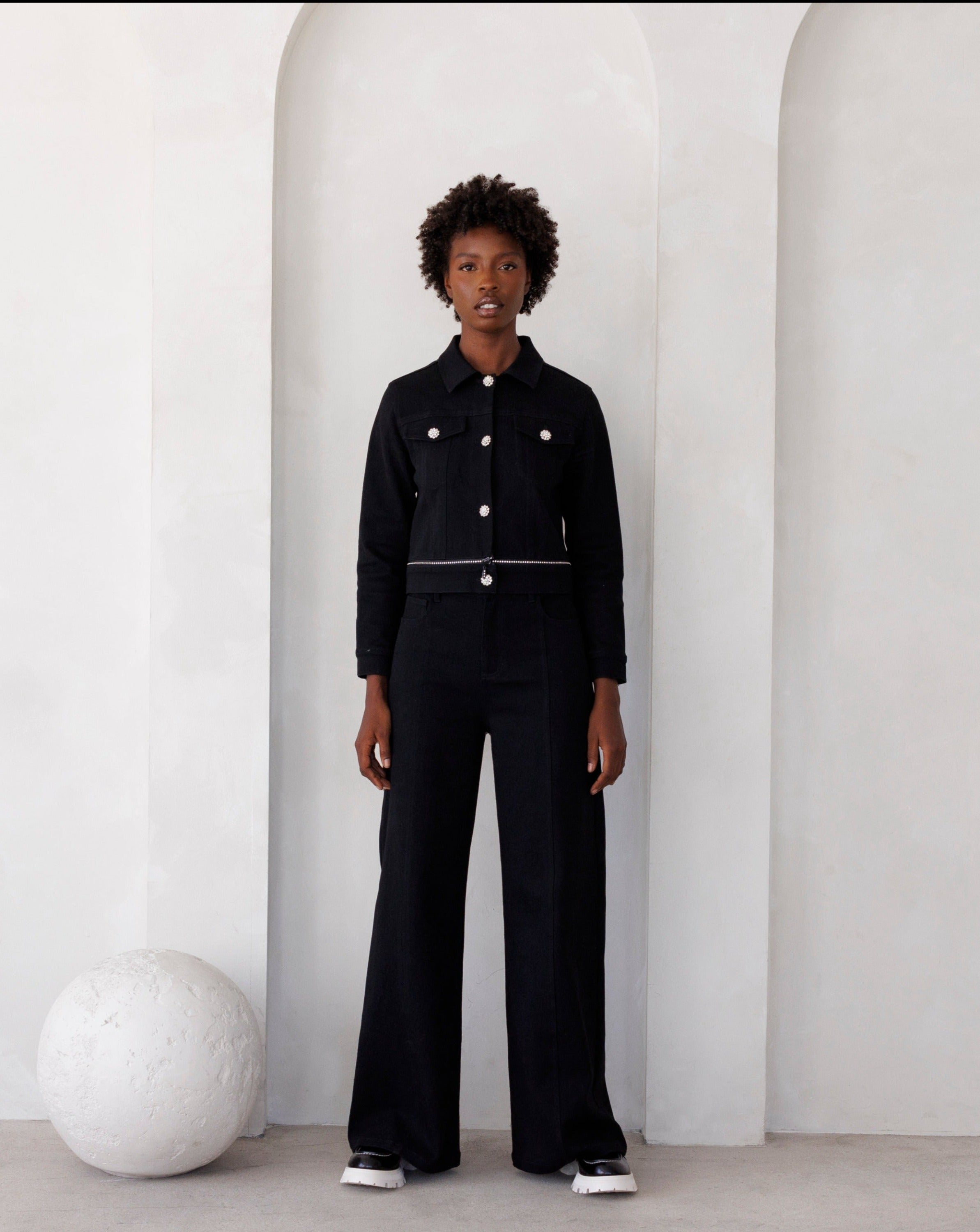 GIANNA BLACK JEAN JACKET