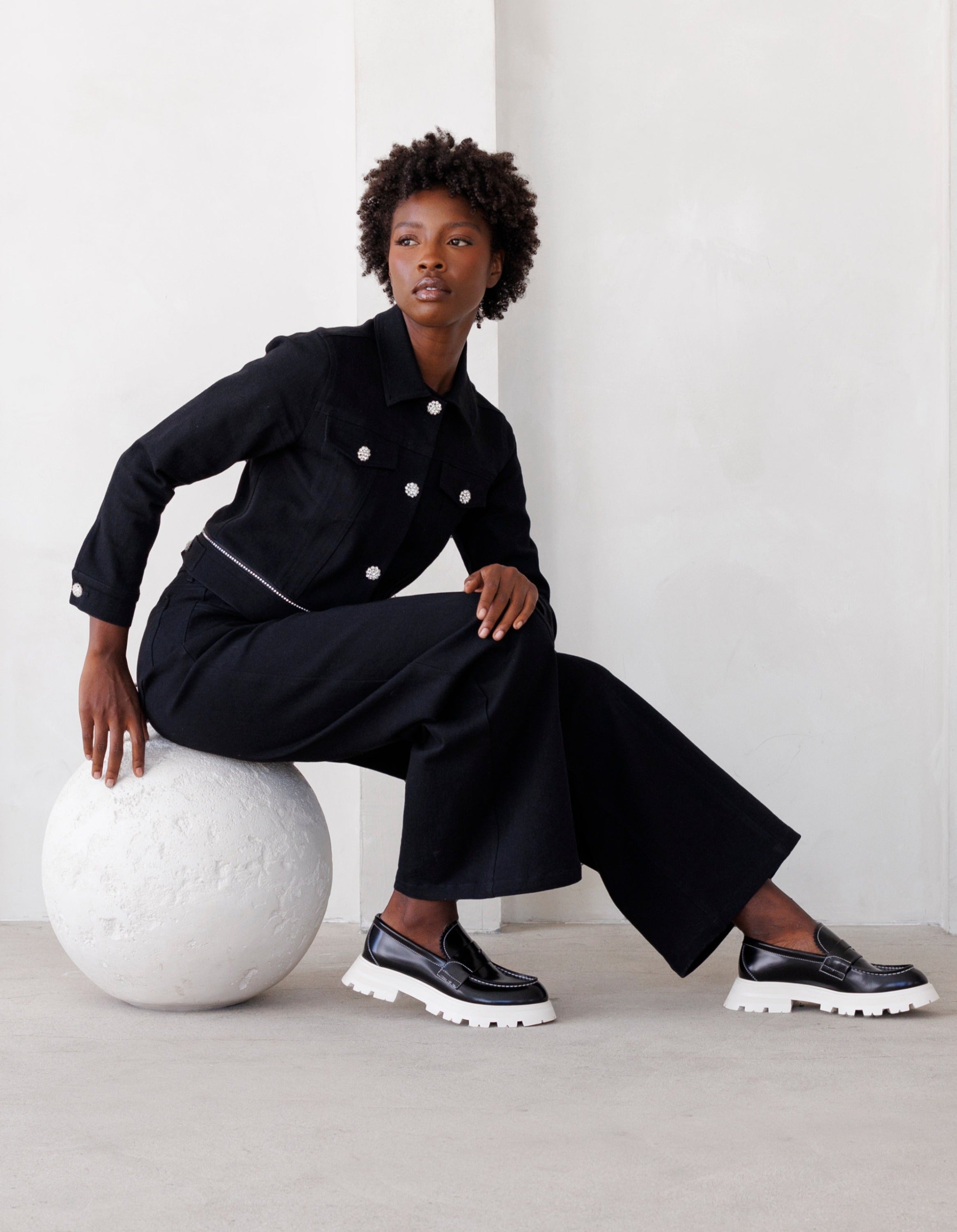 GIANNA BLACK JEAN JACKET