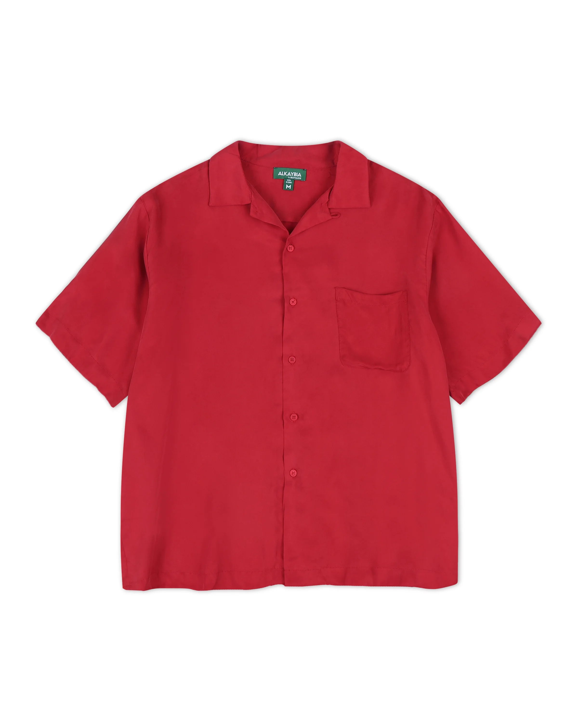PRINCE CUT CUPRO SHORTSLEEVE SHIRT IN RED