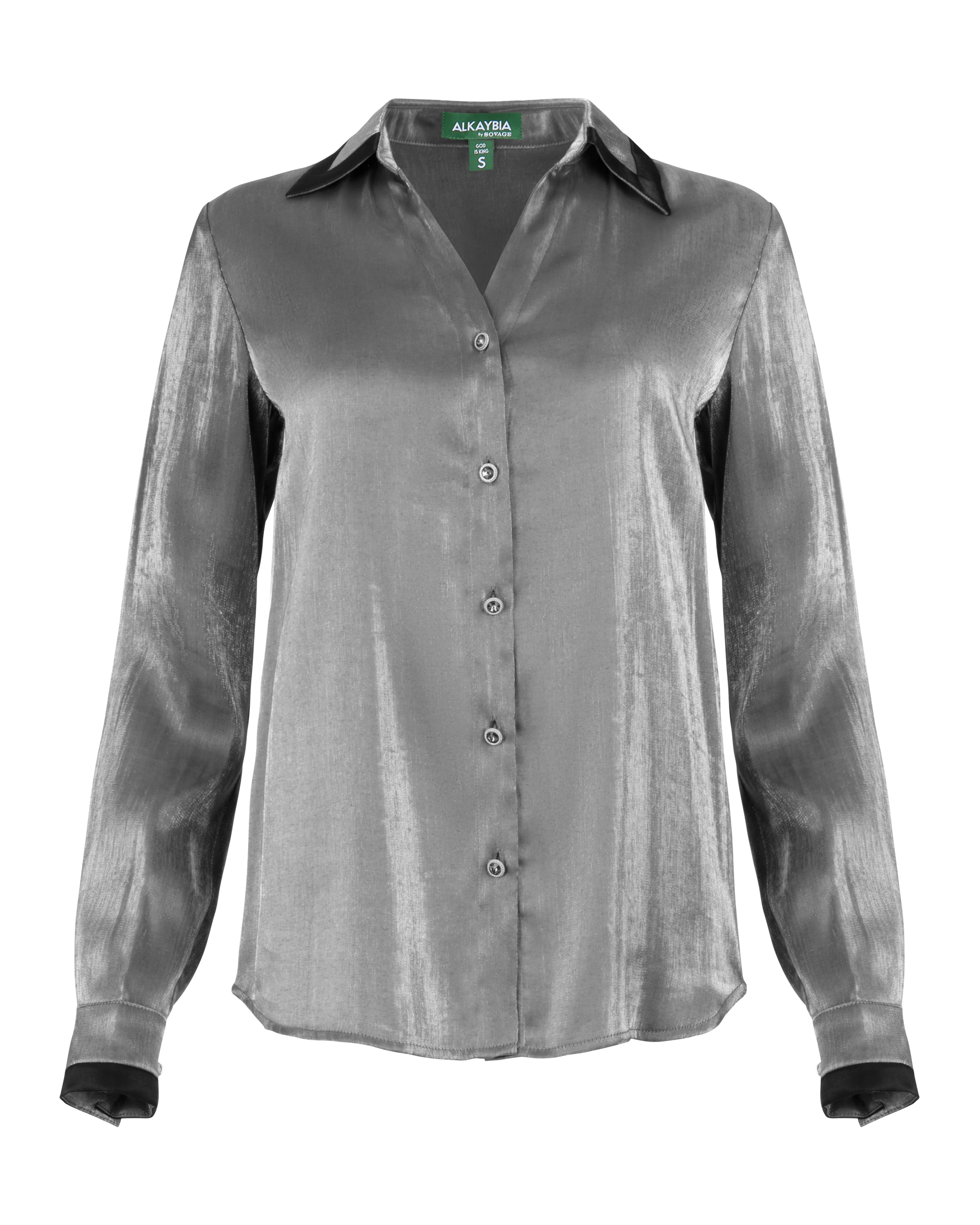 ILLUMINATED LONGSLEEVE BUTTONDOWN SHIRT IN STEEL