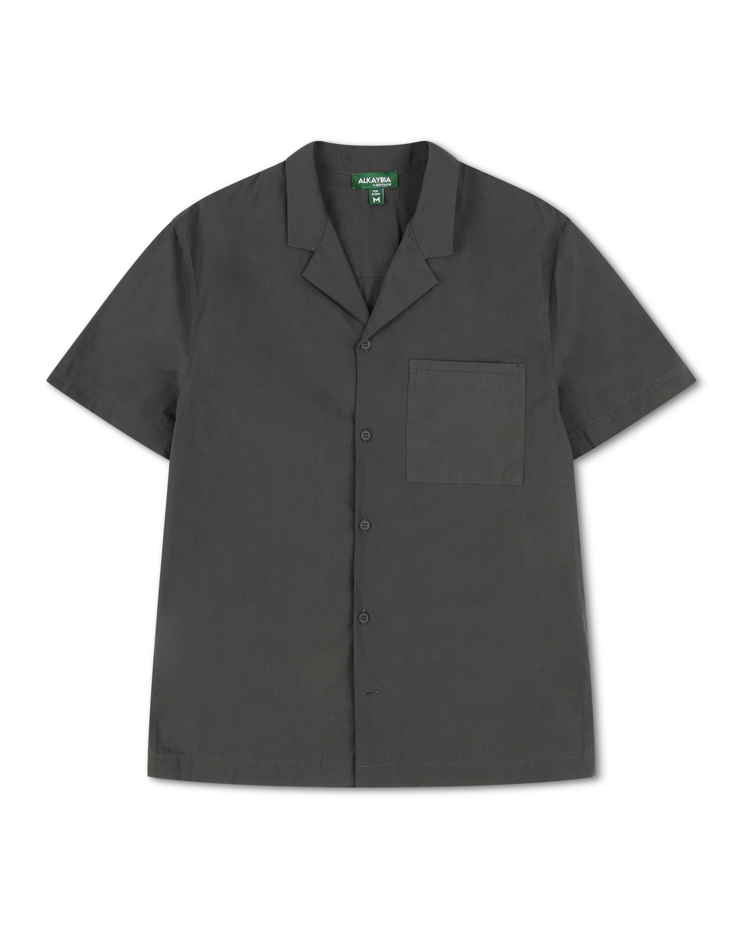 PASSPORT LIGHTWEIGHT COTTON SHORTSLEEVE SHIRT IN STEEL