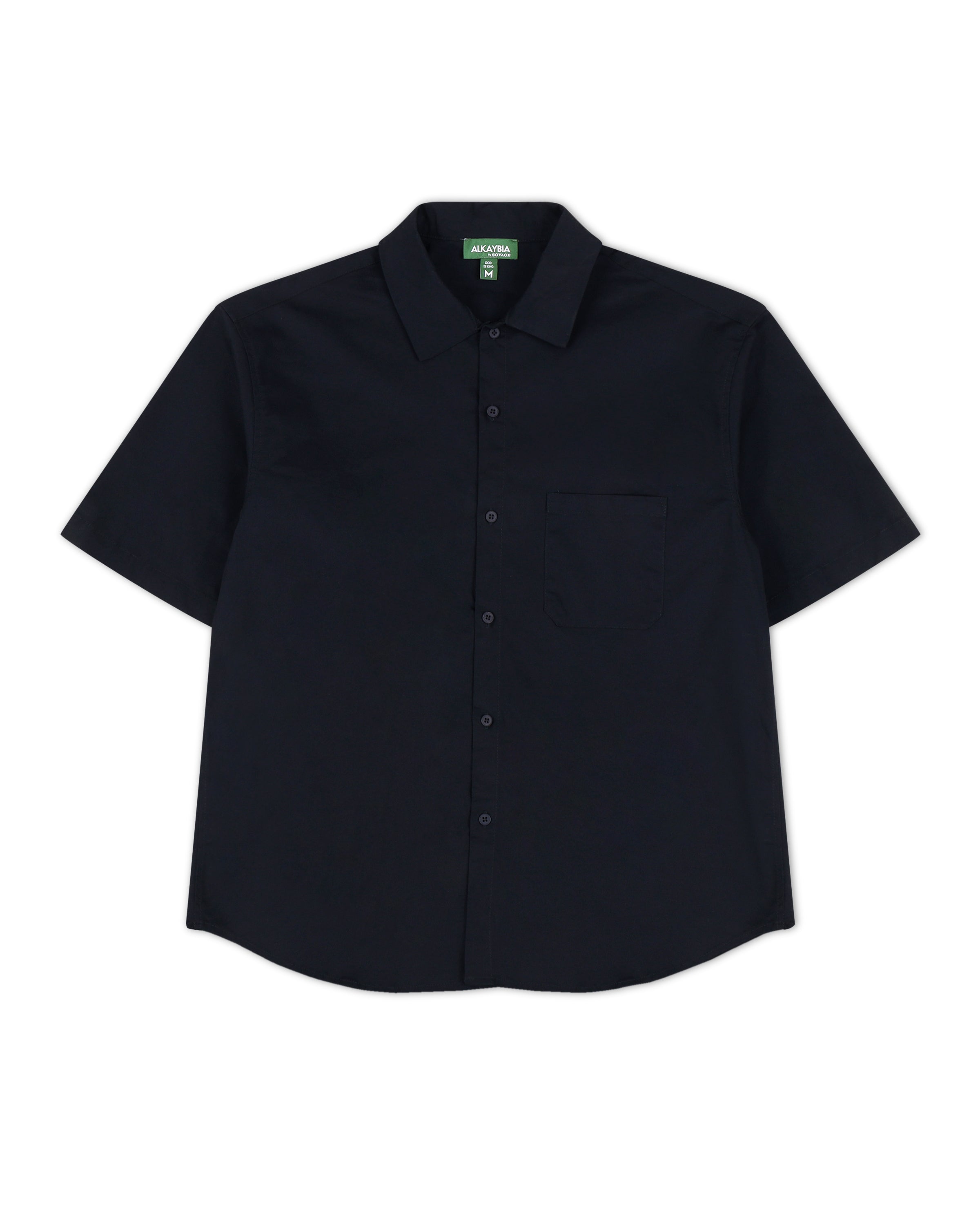 UNITED MAN COTTON SHORTSLEEVE SHIRT IN NAVY
