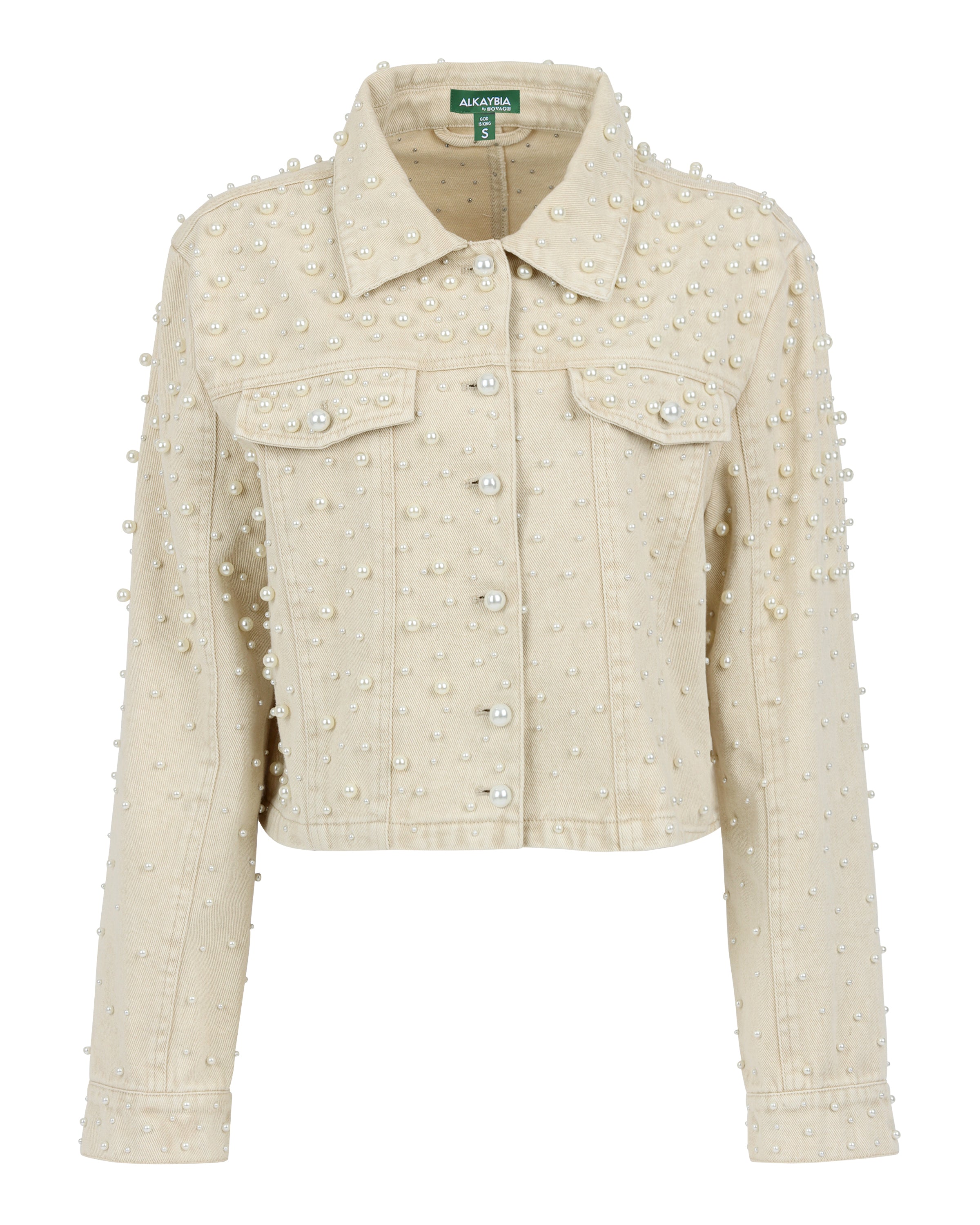 PEARL JACKET IN SAND DENIM