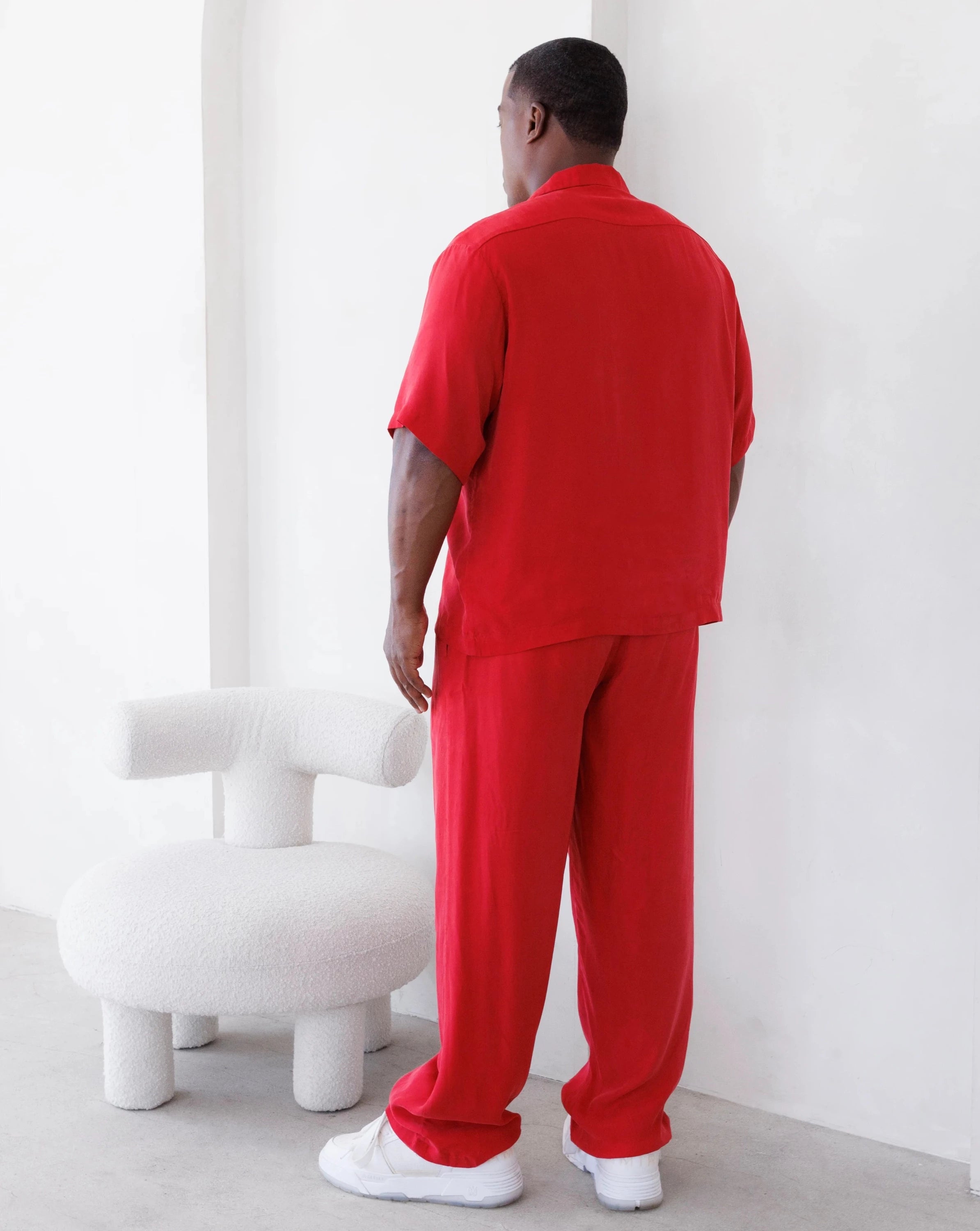 PRINCE CUT CUPRO PANT IN RED