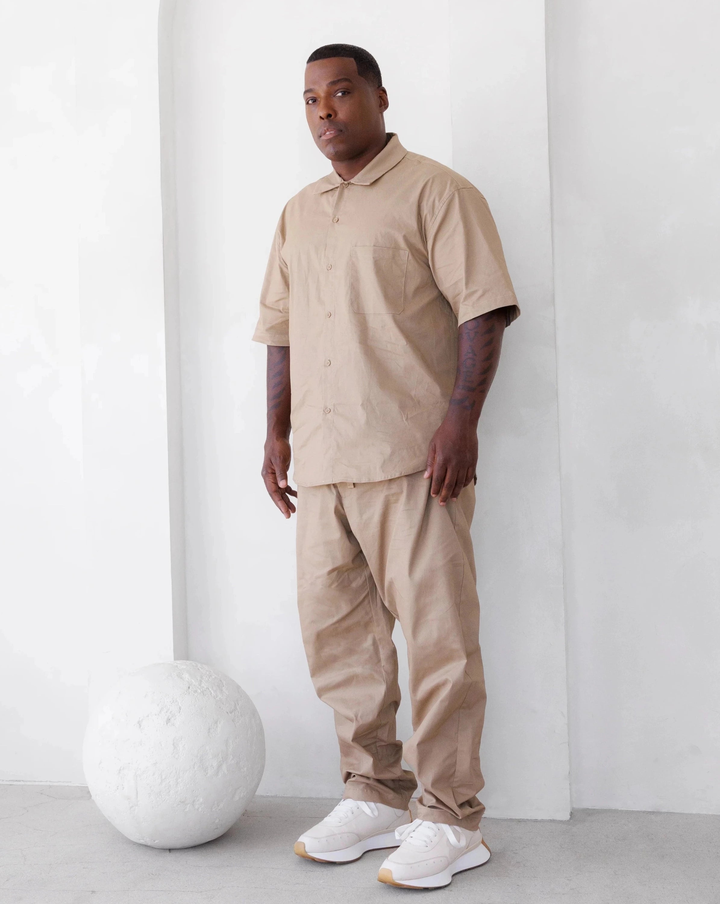 UNITED MAN COTTON PANT IN KHAKI