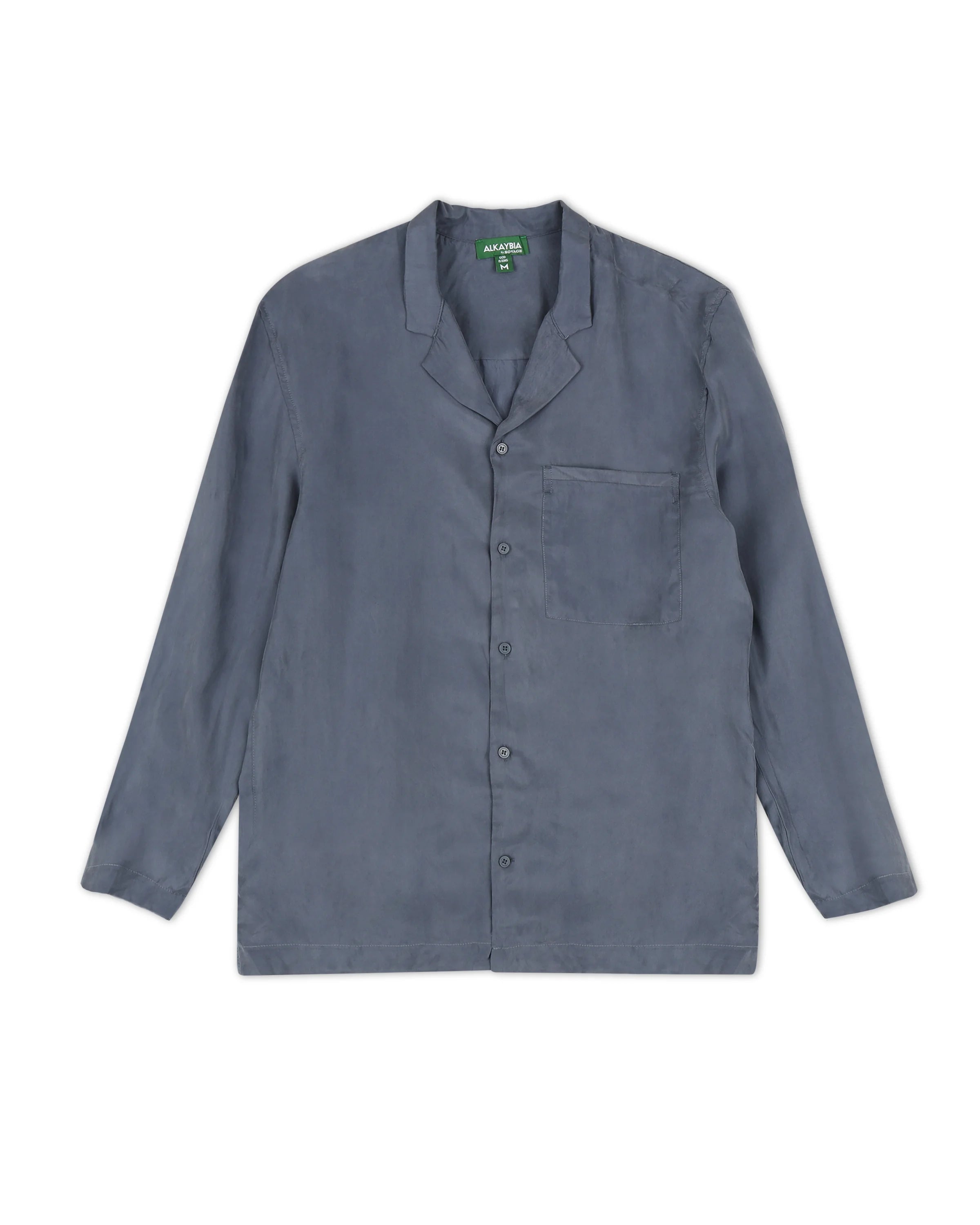 PRINCE CUT CUPRO LONGSLEEVE SHIRT IN BLUE